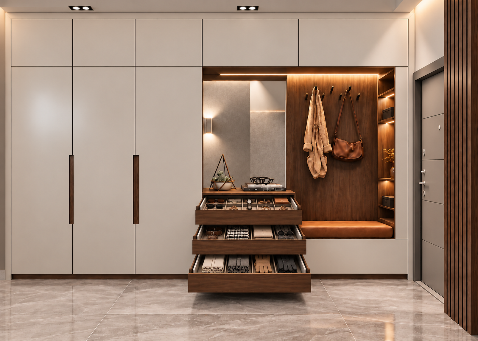 DR-421 Console d’entrée et vestiaire personnalisable